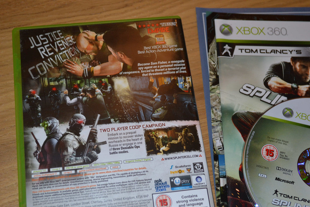 Tom Clancys Splinter Cell: Conviction Xbox 360 Komplett Fint Skick