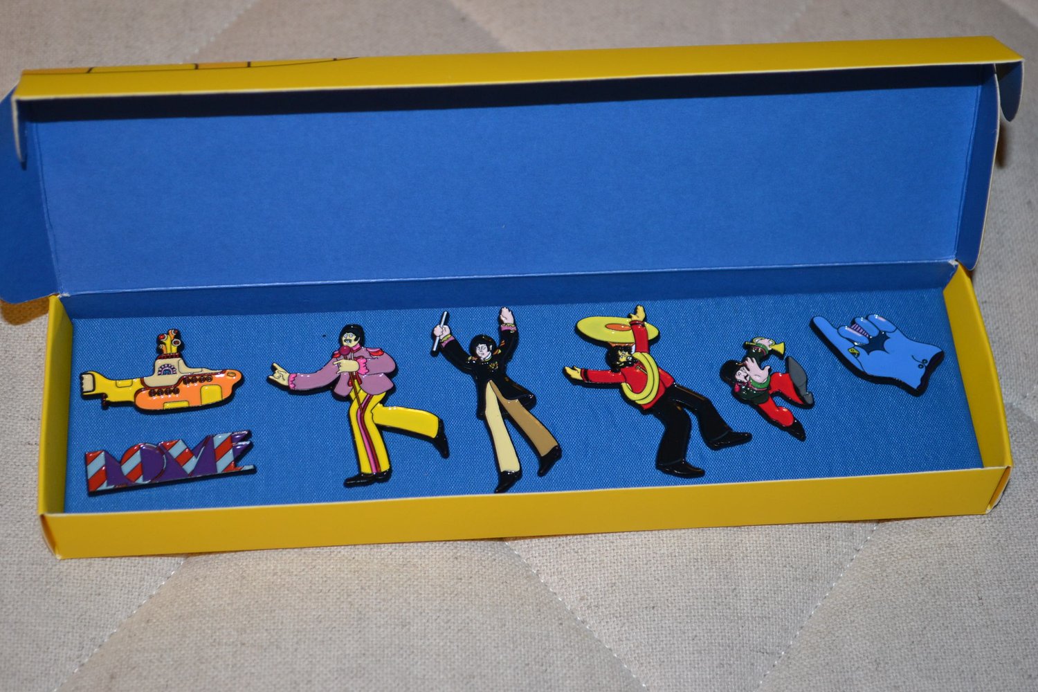 Yellow Submarine The Beatles Pins Brosch 7st Eaglemoss Herocollector 3-5cm Ny
