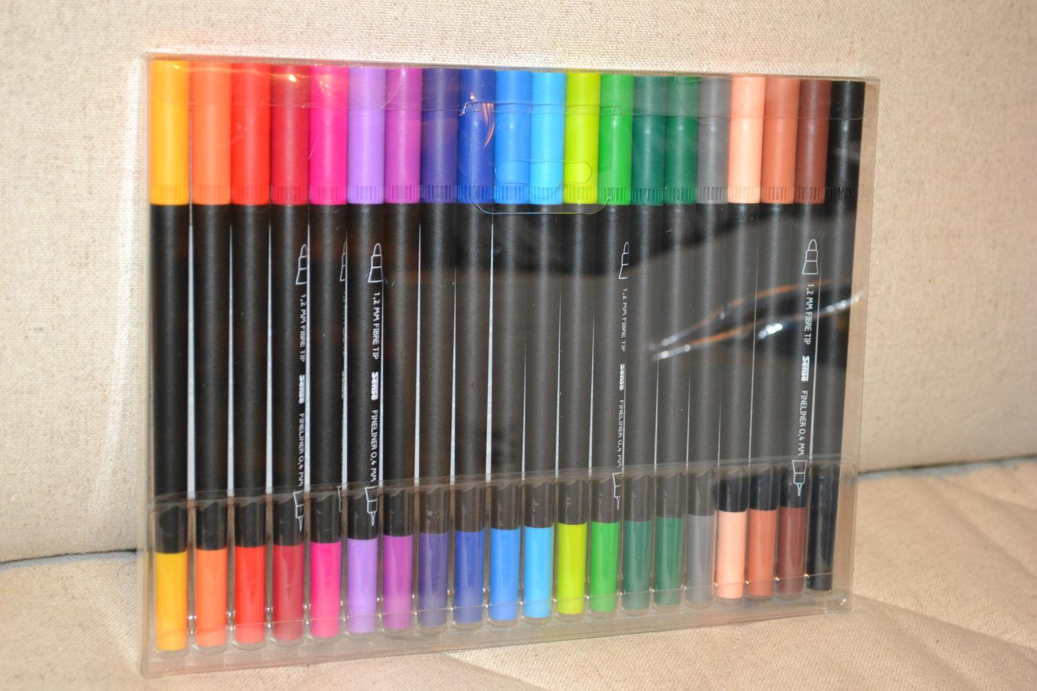 20st Fiberpennor Twin Tip (Sense, 0,4mm/1,2mm 10904) Penna Pennor Ny