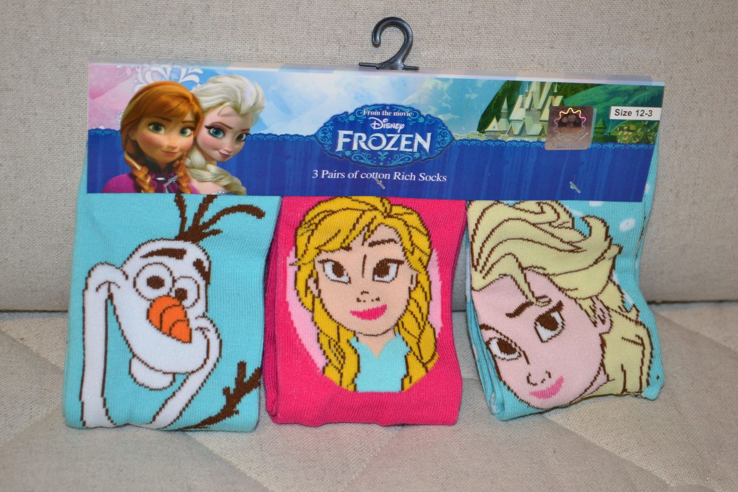 3st Sockor Strumpor Frost Disney Rosa & Blå (Strl 31-34) Ny