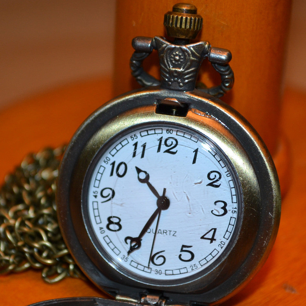 Skepp/Båt Klassisk Stilren, Havet Litet Fickur Klocka Halsba