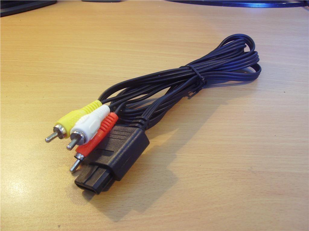 Nintendo AV Kabel RCA Gamecube Super Nintendo 64 Video GC SNES Ny