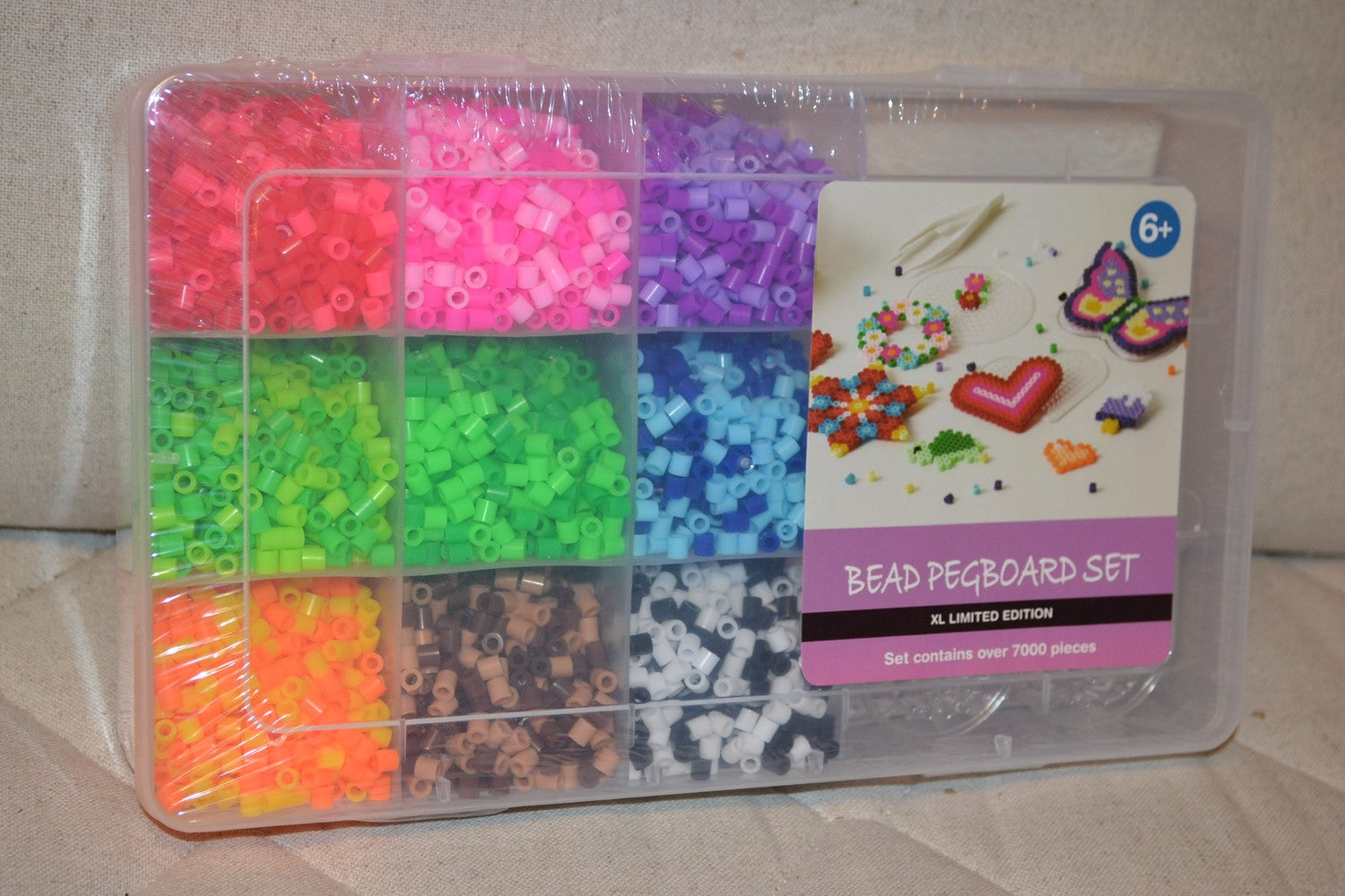 Pärlplattelåda Set Pärlplatta XL Över 7000st Delar Nybörjare Ny