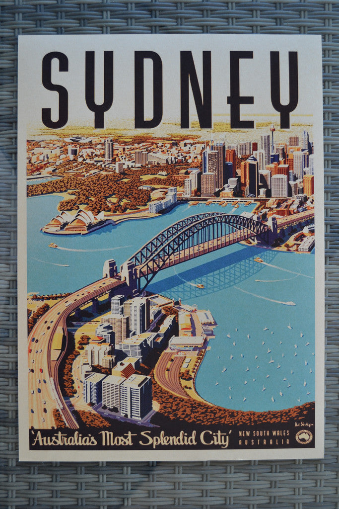 Sydney Australien (Äldre) Resebyrå Reklam Poster Affisch 42*