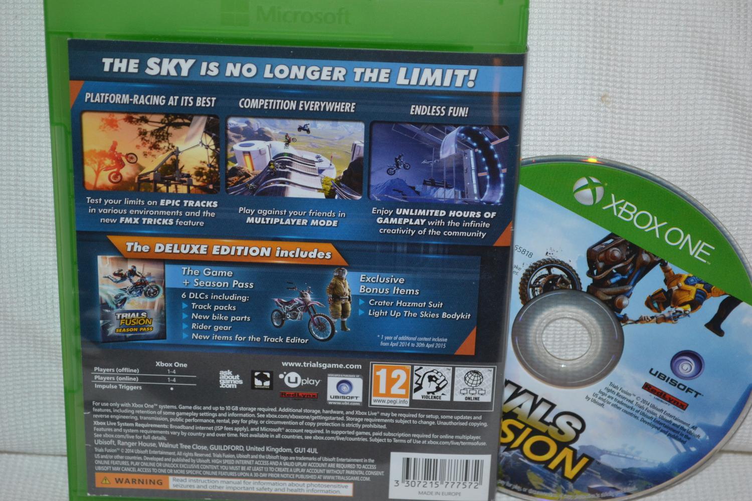 Trials Fusion Deluxe Edition Xbox One Fint Skick