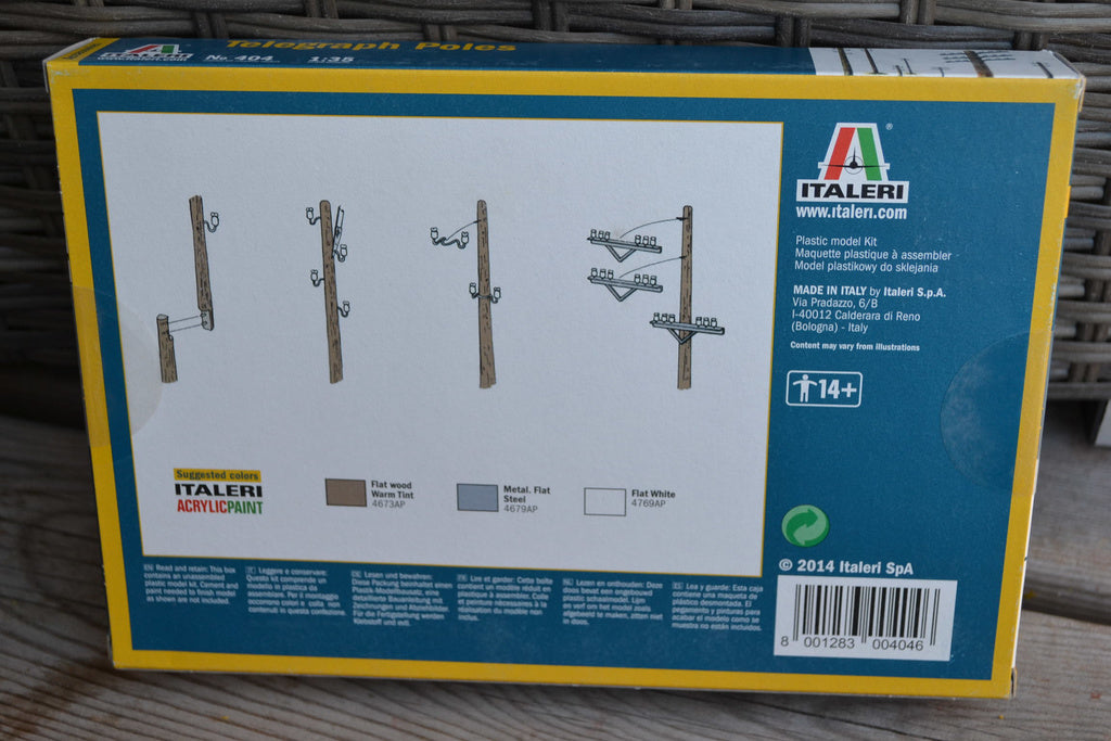 Telegraph Poles Telegraf Tillbehör 1:35 Italeri 404 (12st Stolpar) Ny
