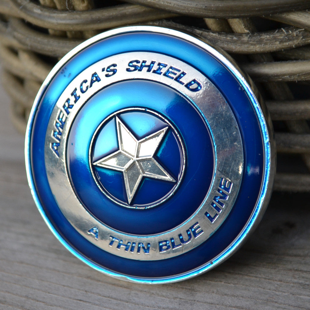 Blue Lives Matter (Stöd för Polisen) Mynt Silver Plätering 3D Ny