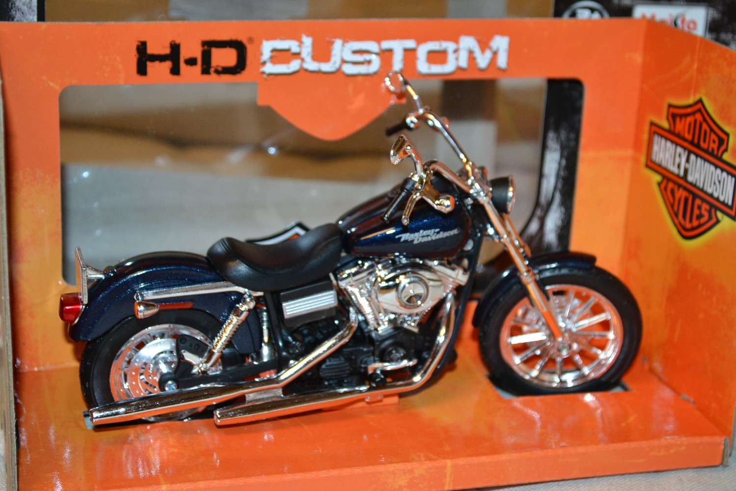 2006 FXDBI Dyna Street Bob Blå Harley-Davidson Motorcykel 1:12 Maisto 18cm Ny