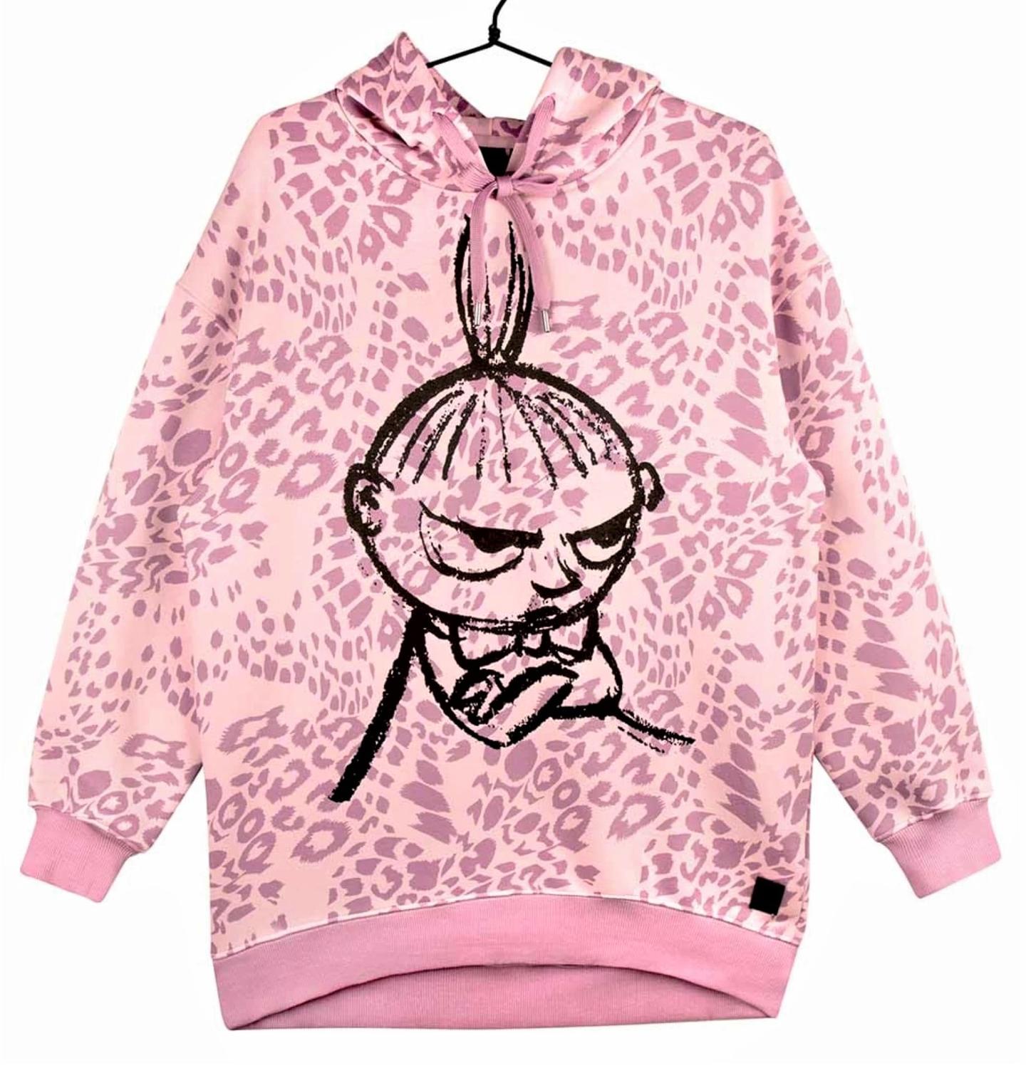 Lilla My Mumin Prickig Ljusrosa Huvtröja Hoodie Strl L Ny