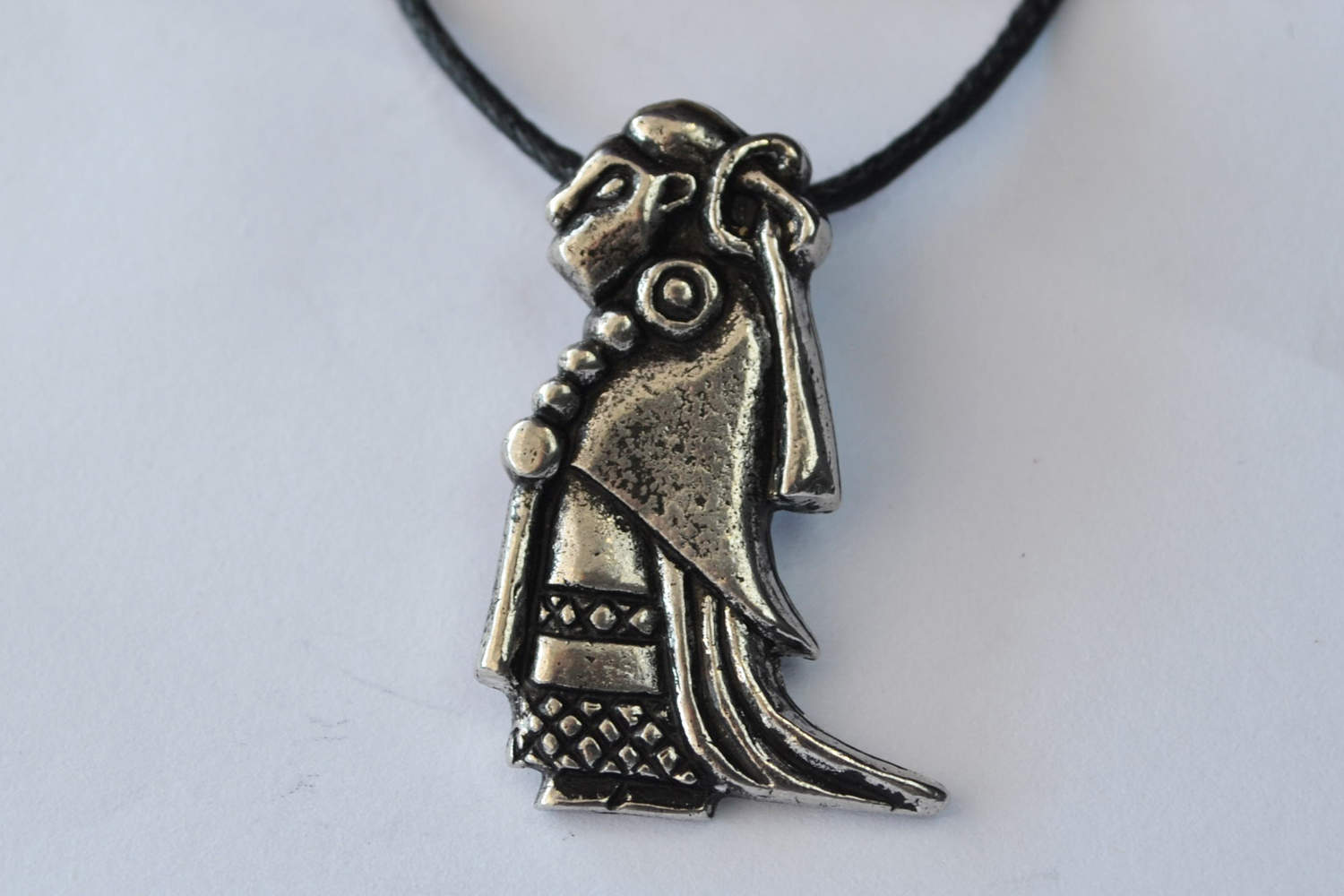 Valkyr fr. Eddan Nordisk Mytologi Halsband Viking (Tenn Handgjord) Smycke Ny