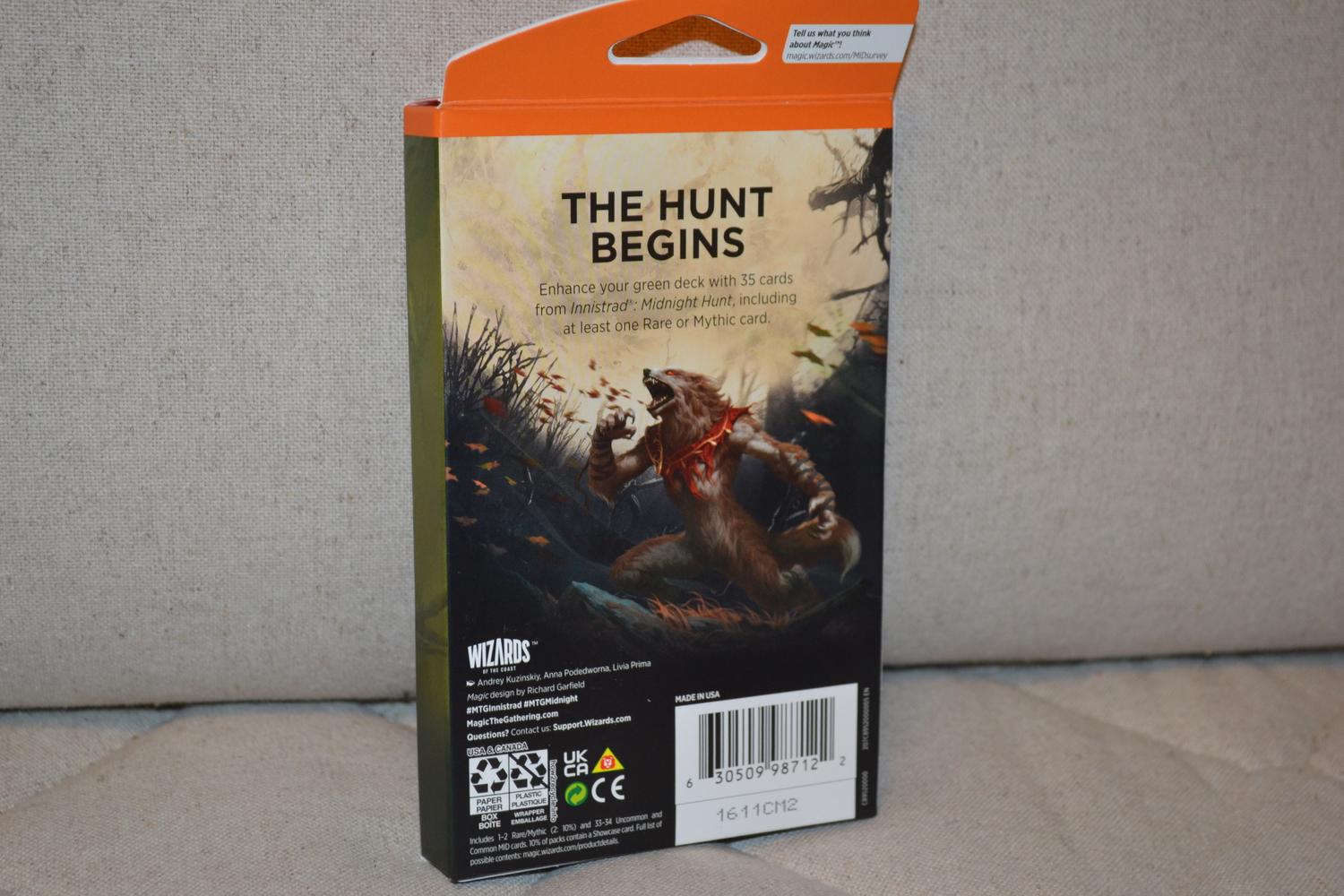 Grön Innistrad Midnight Hunt Theme Booster Magic the Gathering MTG ENG Ny