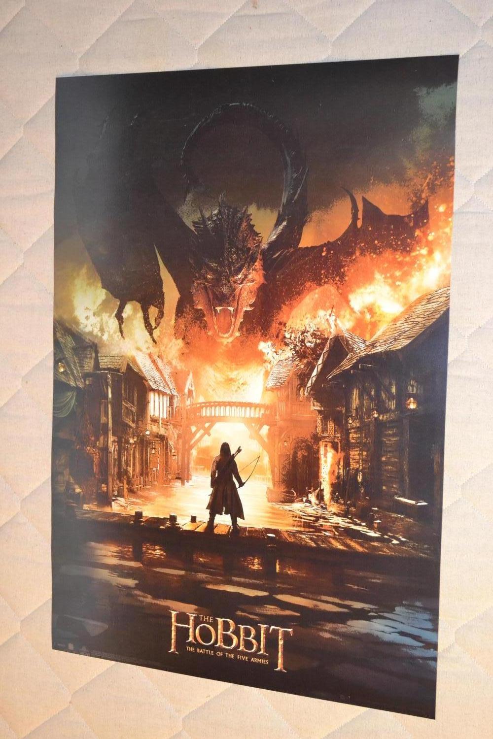 The Hobbit Metall-Folierad Poster Draken Smaug 46,5*67cm Ny