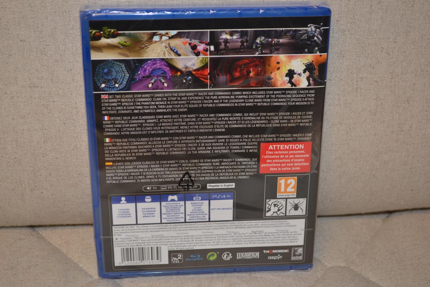 Star Wars Racer & Republic Commando Combo PS4 Playstation 4 Ny Inplastad