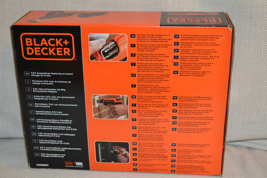 Miniskruvdragare Black+Decker CS36BSC Lithium, Ny