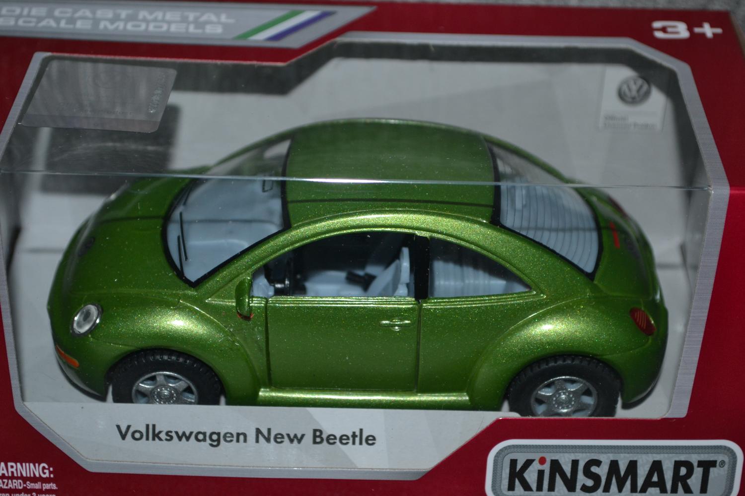 Volkswagen Modern Bubbla Grön 1:32 Kinsmart 12cm Ny