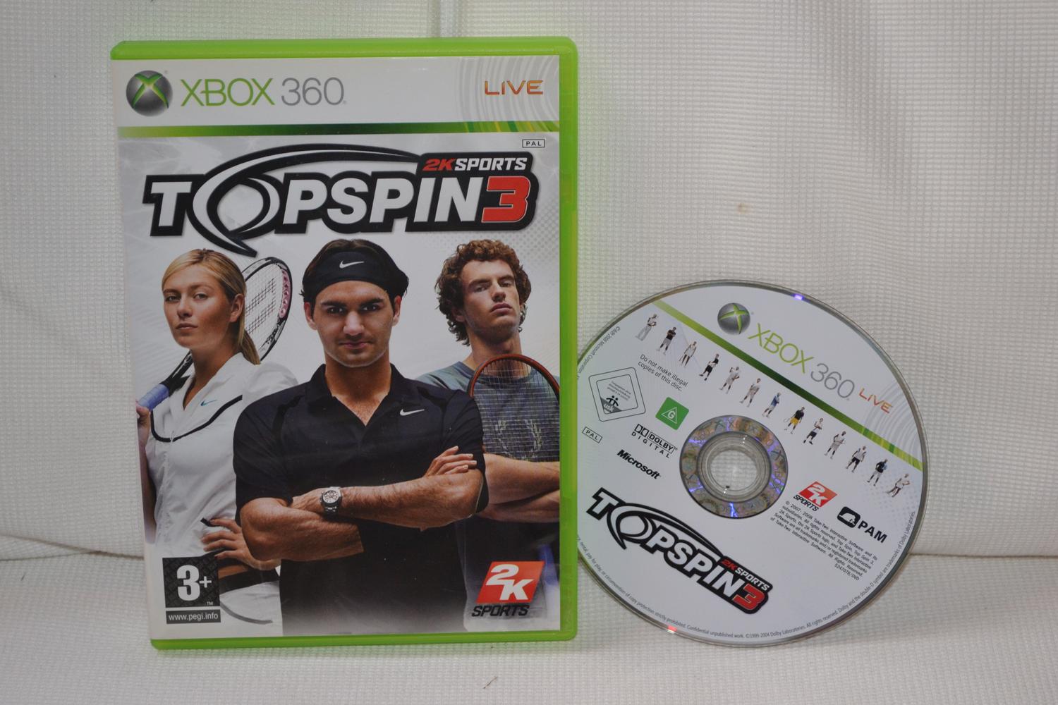 Top Spin 3 Xbox 360 Fint Skick