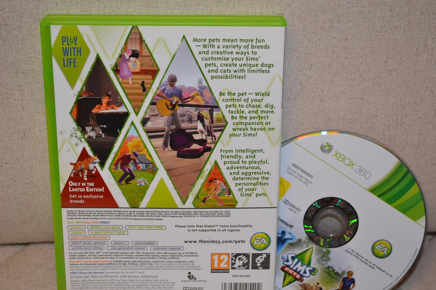 The Sims 3 Pets Djur Xbox 360 Fint Skick