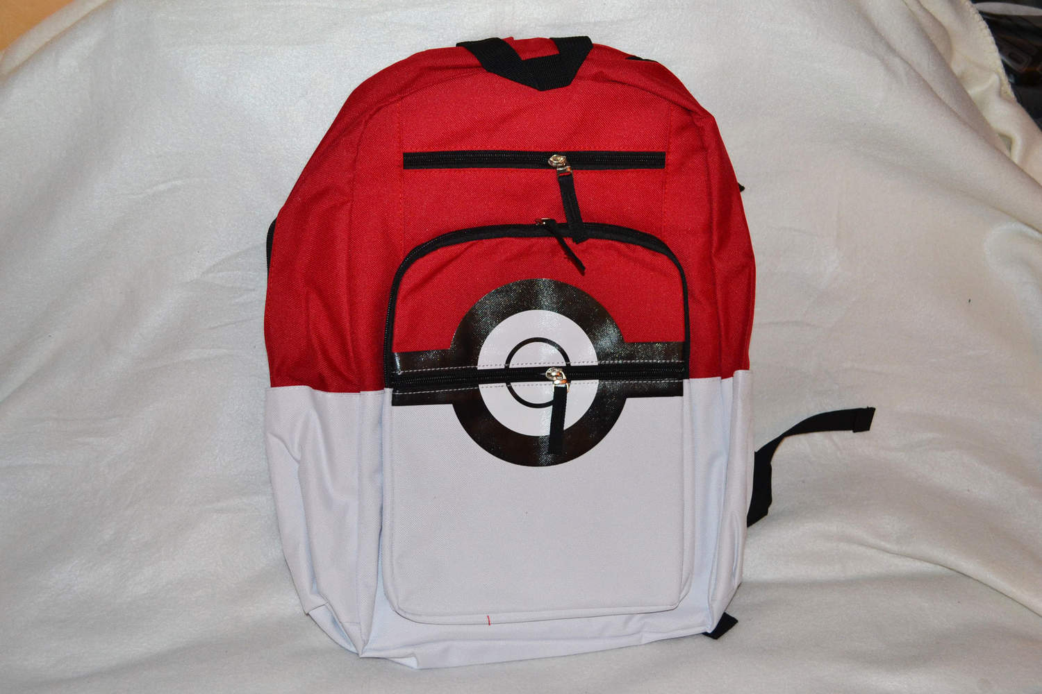 Pokémon Röd/Vit Pokeboll Ryggsäck (40*35cm) Skolryggsäck Ny