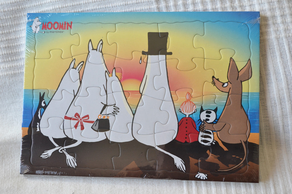 2st Pussel Mumin (Solnedgång & Simning Baddags) A5 21*15cm N