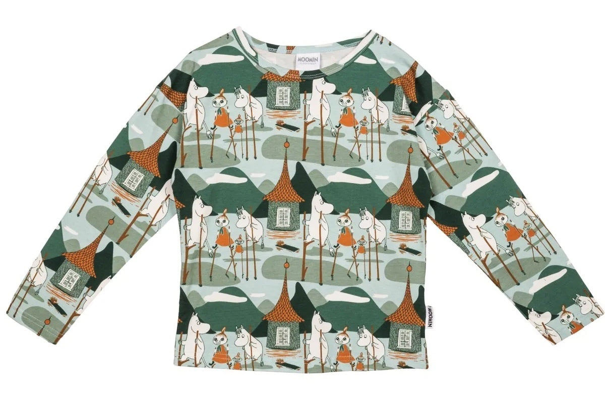 Äventyr Mumin Tröja Långärmad Salvia Strl 98 Barn Ny