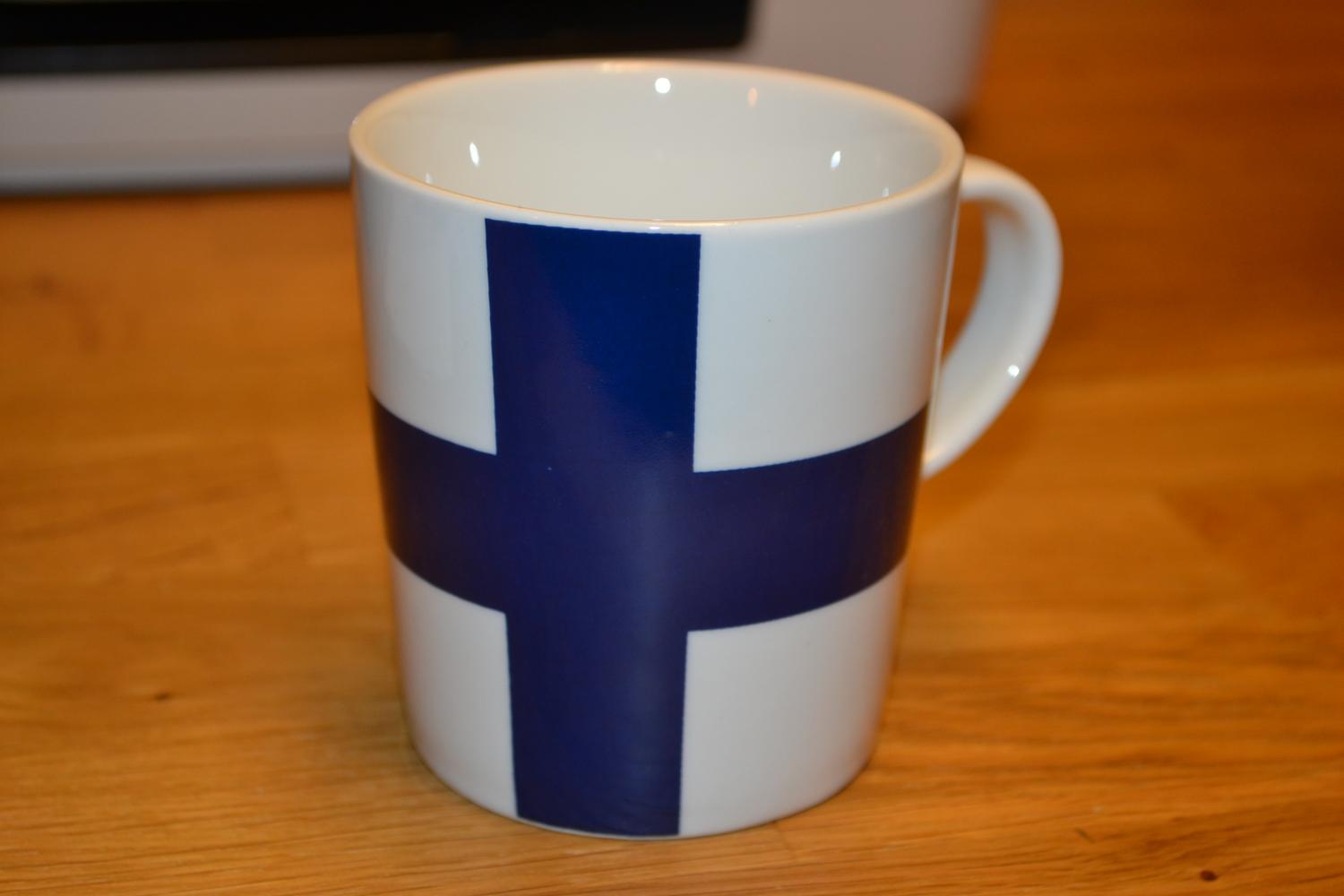 Soumi Finland Flagga Koti Mugg Vit Keramik 11*9*8cm Ny