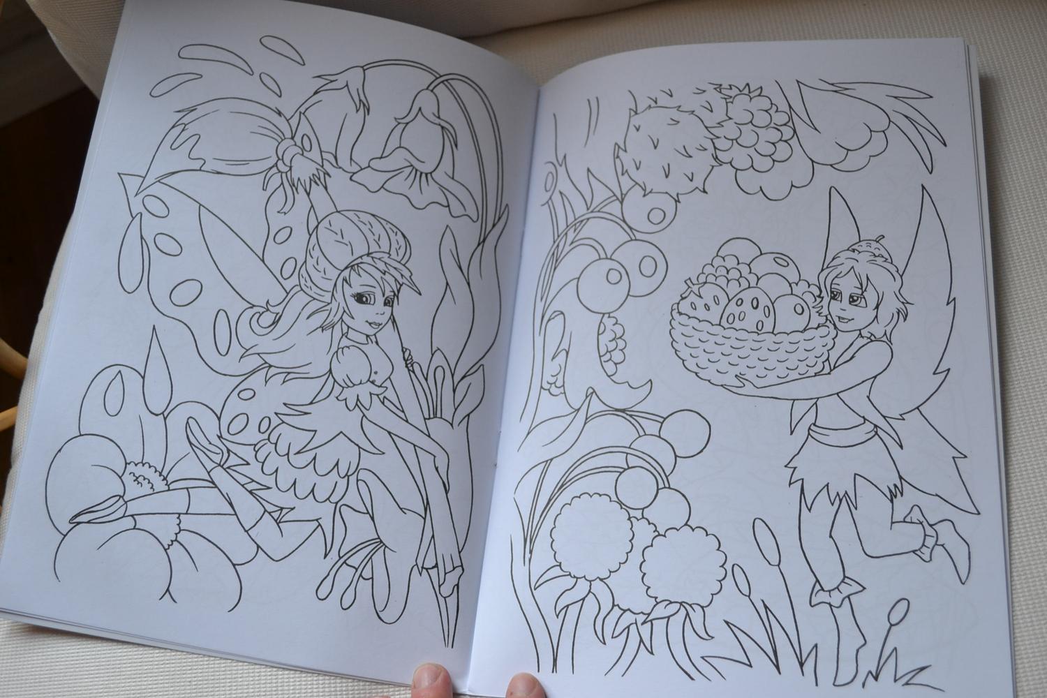 Målarbok Fairies (Magiska Feér) A4 (14st sidor) Barn Ny