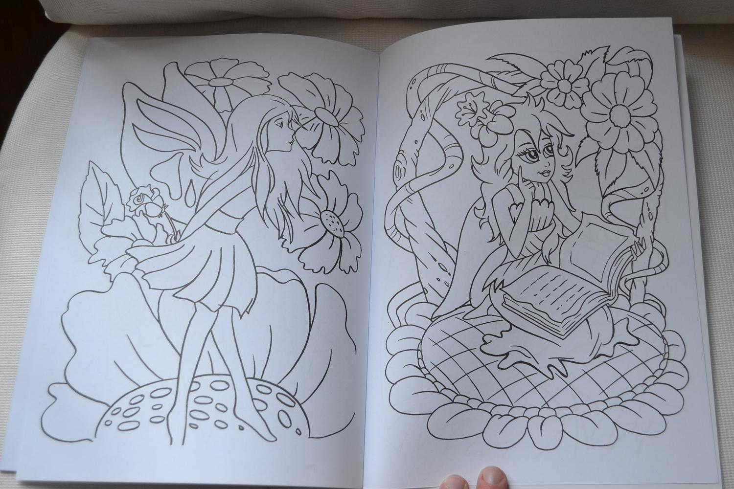 Målarbok Fairies (Magiska Feér) A4 (14st sidor) Barn Ny