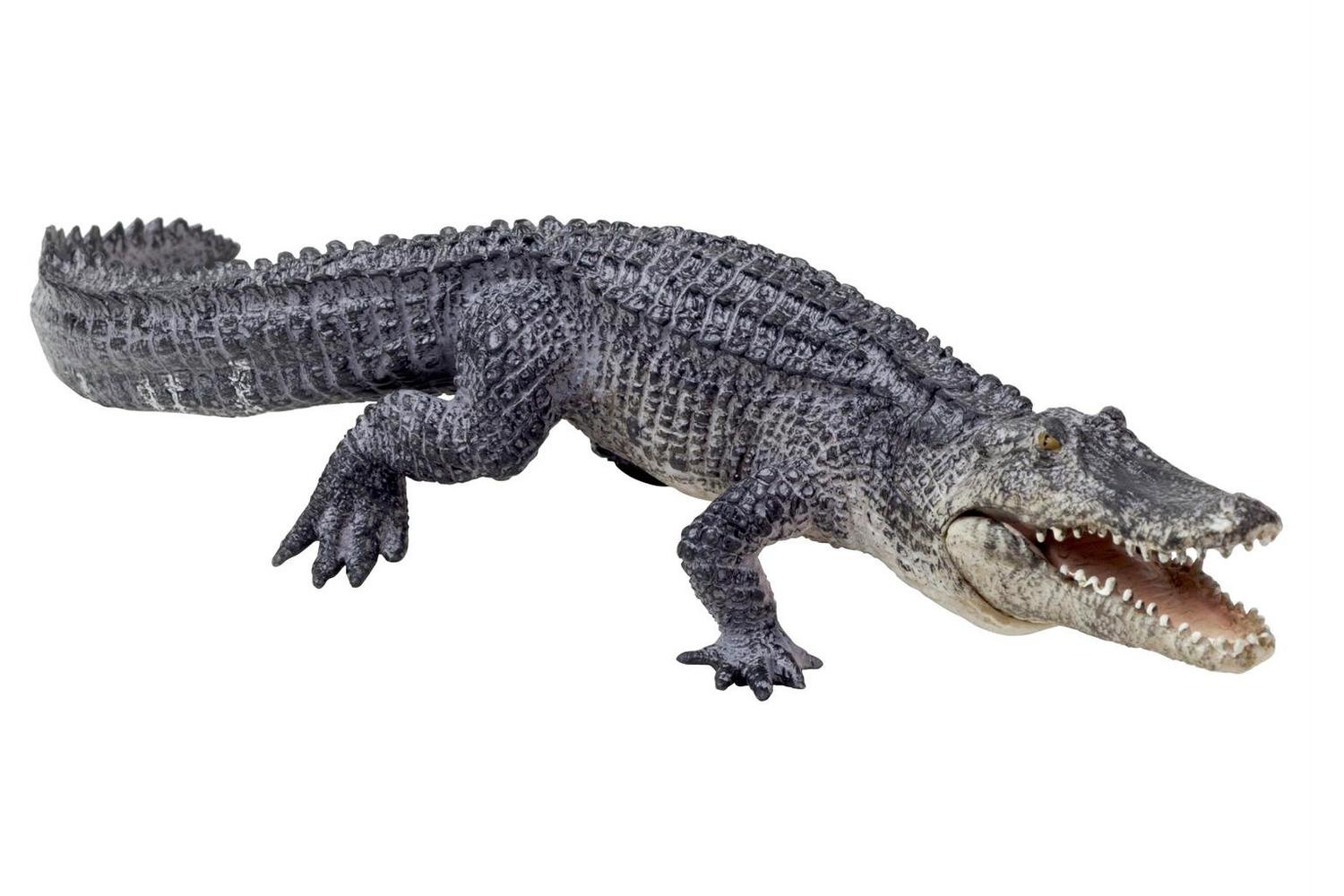 Stor Alligator 21cm MOJO Figur Djur (Rörlig Käke) Detaljerad Ny