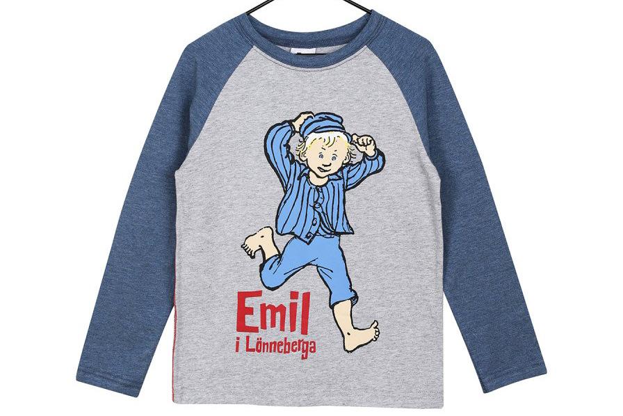 Emil i Lönneberge Rolig Grå/Blå Tröja Långärmad (Strl 104) Ny