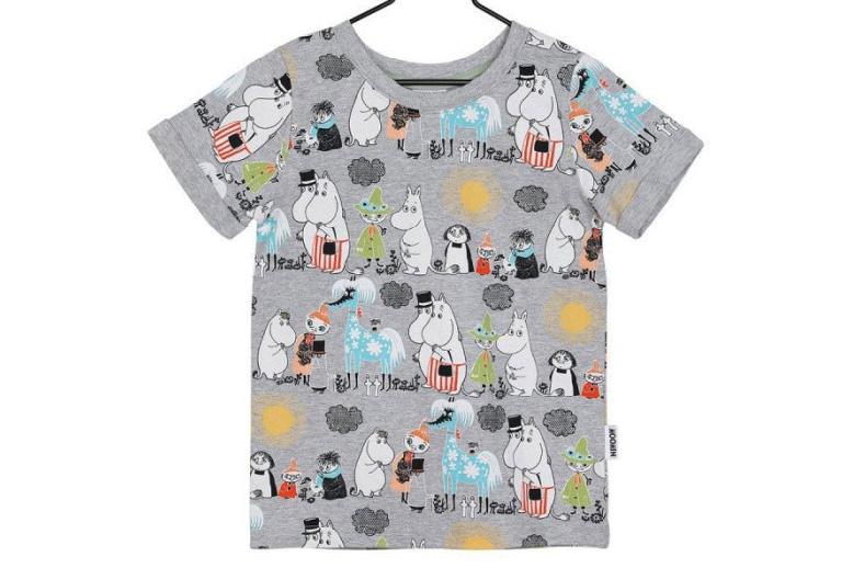 Muminfigurer Sommardag, Snusmumriken T-Shirt Grå (Strl 104) Ny