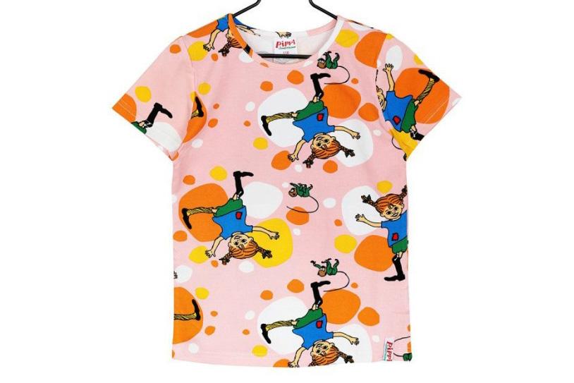 Pippi Långstrump Hjulning Rosa m. Prickar (Strl 104) Ny