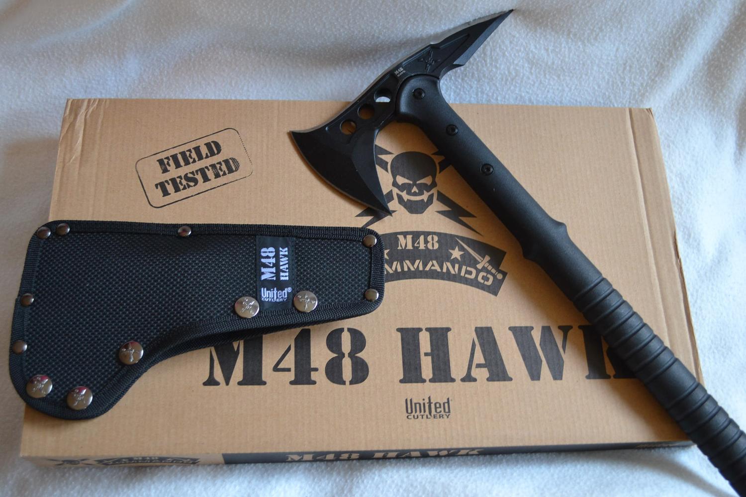 M48 TACTICAL Hawk Yxa Tomhawk m. Fodral United Cutlery 42cm Ny