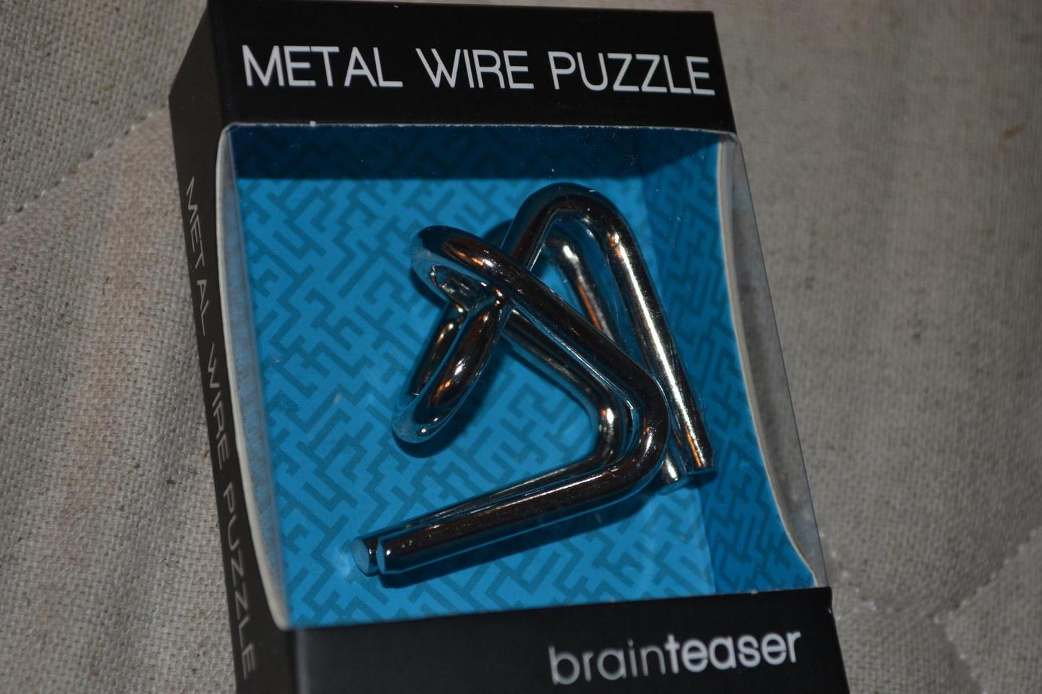 Två vinklar Pussel Brainteaser 8cm (Blå) Ny