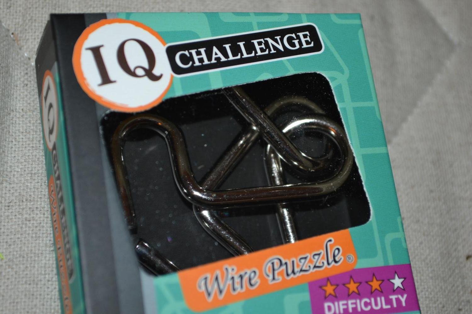 Stor och Liten Pussel IQ 7,5cm (Blå, Svårighet 3/4) Ny