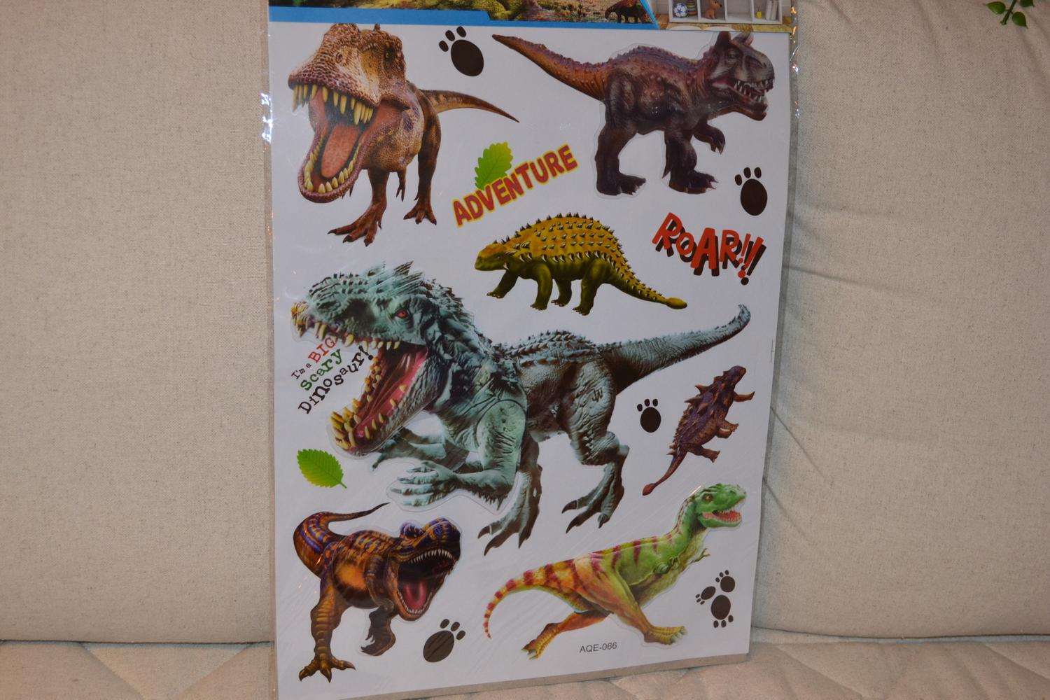 Tyrannosaurus Rex Dinosaurier Nr 4 Stora Klistermärken 2-28cm (3D Effekt) Ny