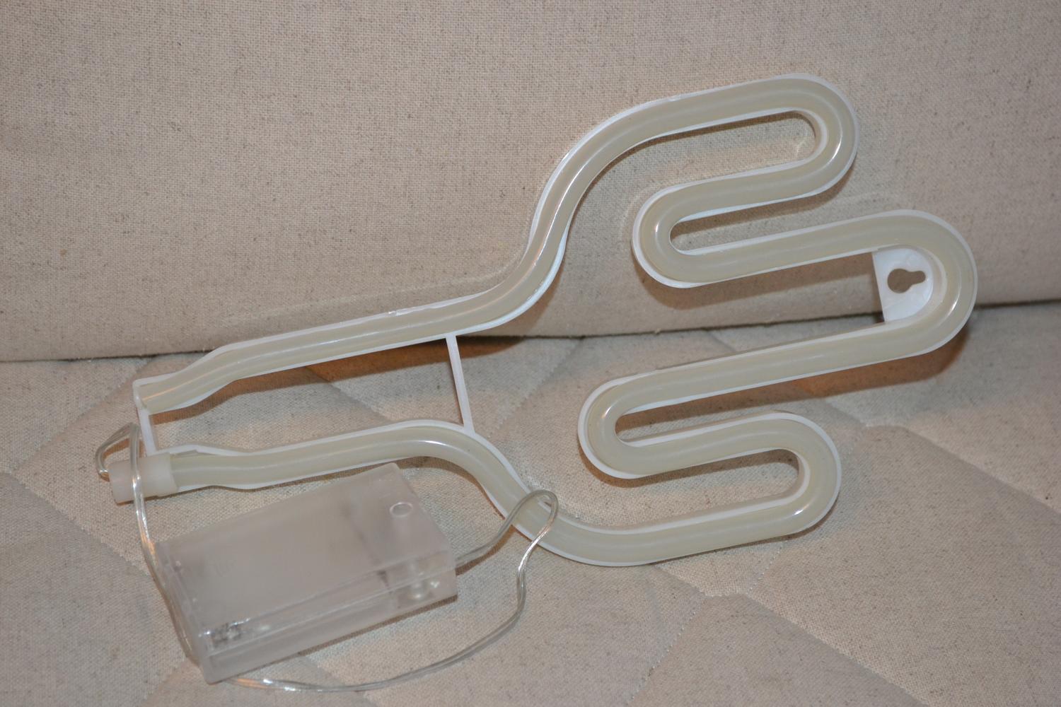 Grön Kaktus LED Skylt Batteridriven 30cm Ny