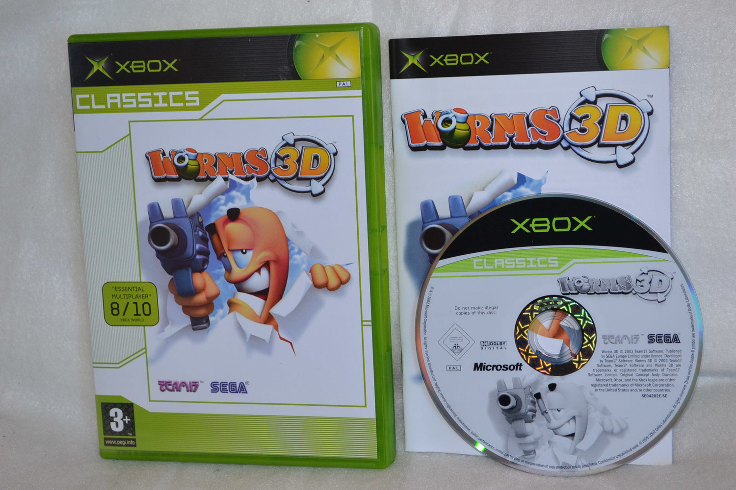 Worms 3D XBOX Komplett (CLASSICS) Fint Skick