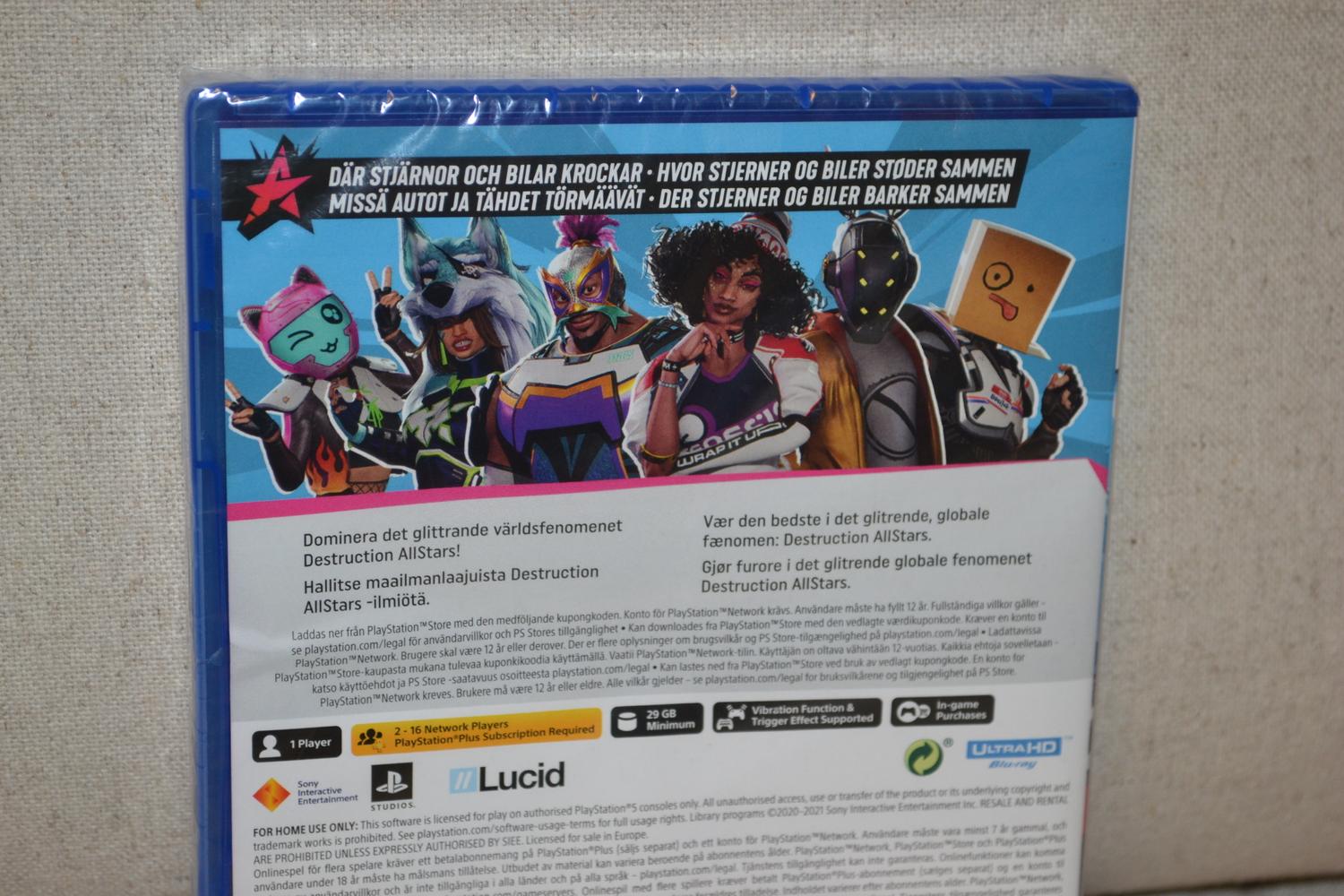 Destruction AllStars PS5 Playstation 5 Ny Inplastad