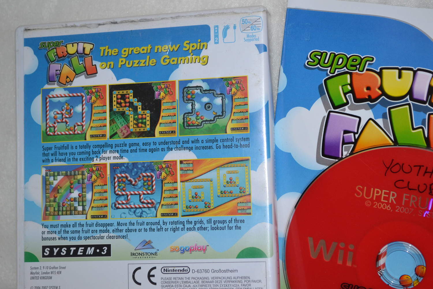Super Fruit Fall Wii Nintendo Komplett Fint Skick