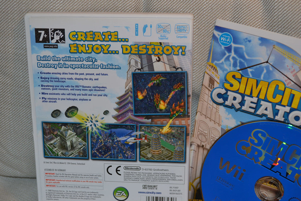 Simcity Creator Wii Nintendo Komplett Fint Skick