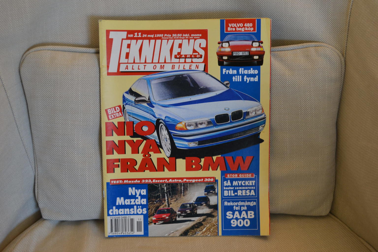 Teknikens Värld Nr 11 1995 (BMW, Mazda, Fel på Saab 900 mm)