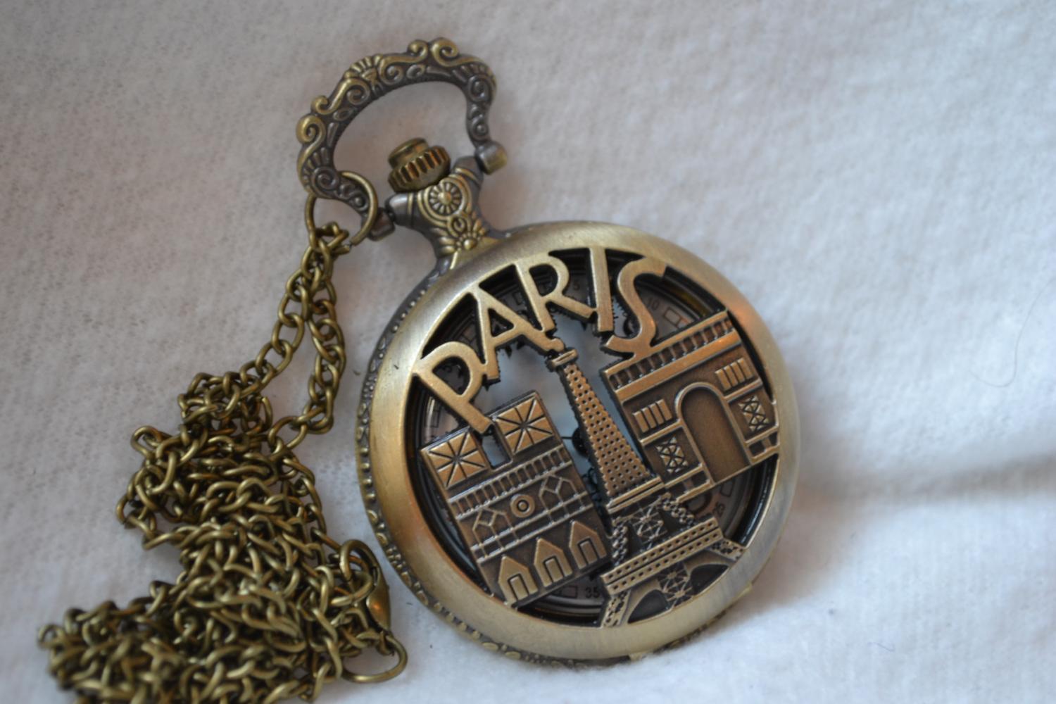 Paris m. Parisetornet Logo Frankrike Fickur (Quartz) Halsband Ny