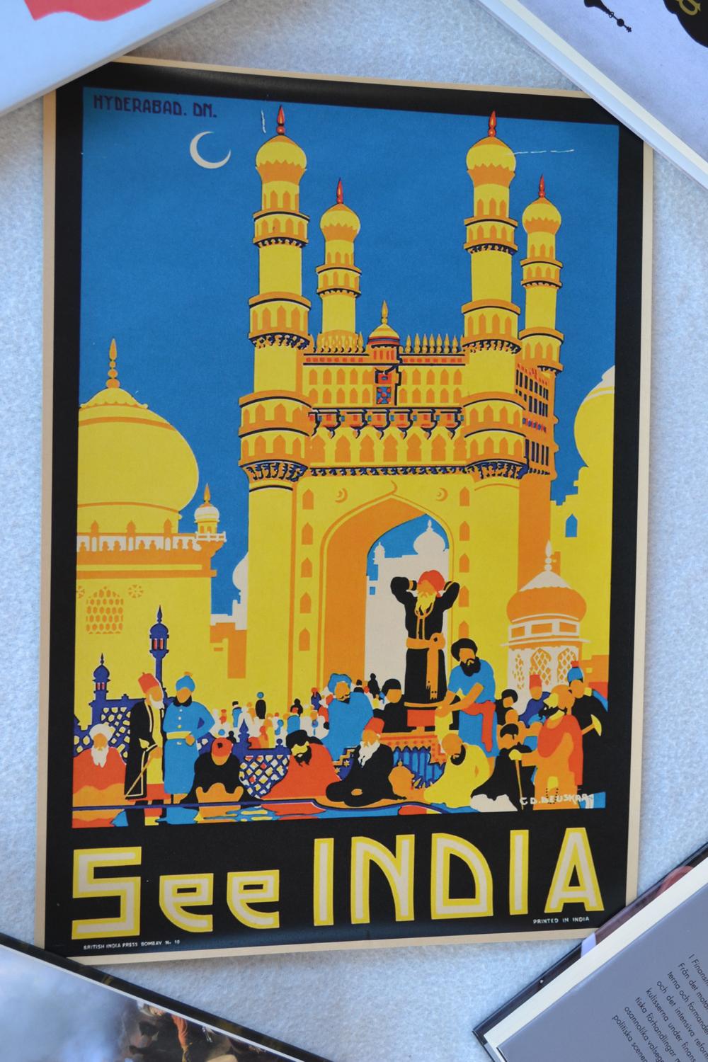 See India Indien Resa Äldre Vintage Poster Affisch 30*42cm Ny