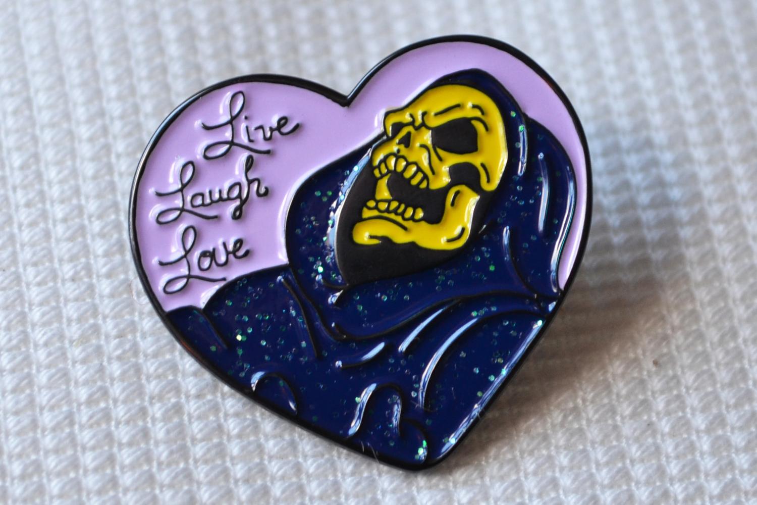Skeletor fr. HE-MAN m. Emalj Brosch Pin 3cm Ny