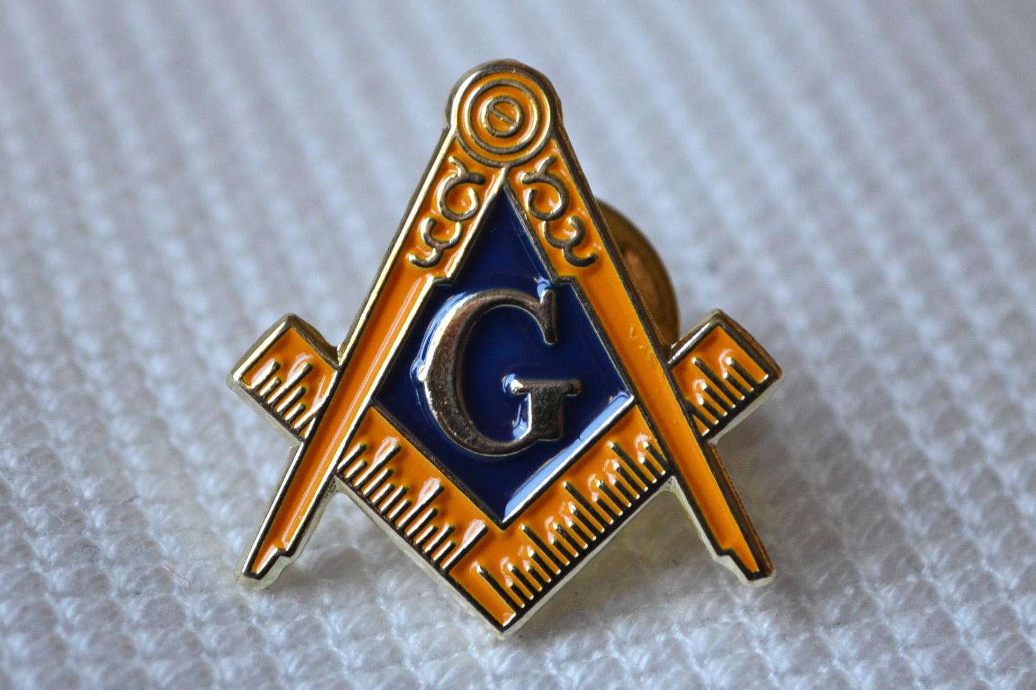 Frimurarordern Templar Brotherhood m. Emalj Brosch Pin 2cm Ny