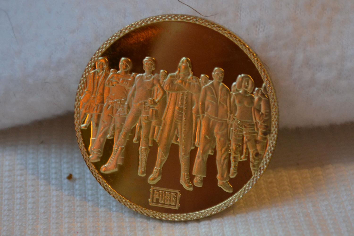 PUBG Mynt Guldplätering 4cm (Playerunknowns battlegrounds) Ny