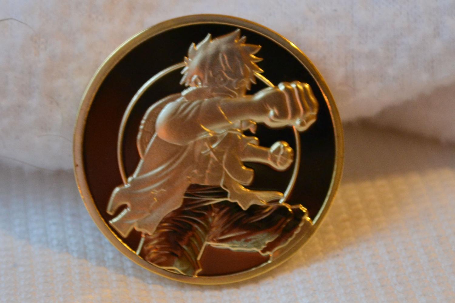 Mynt Luffy 3,5cm Guldplätering fr. One Piece Ny