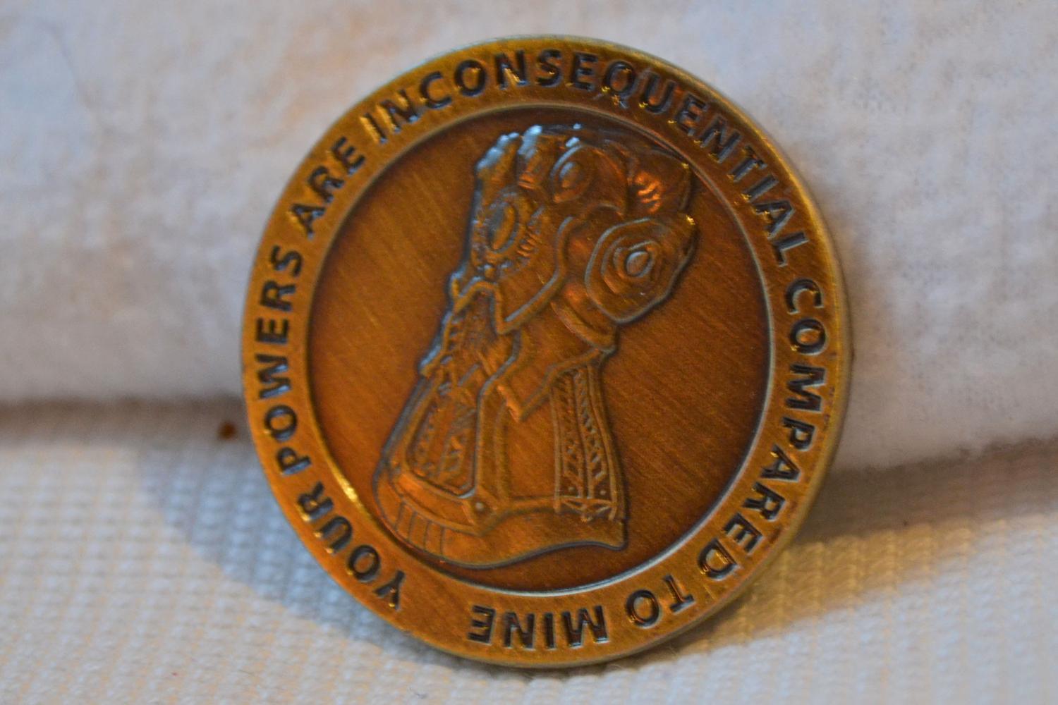 Mynt Avenger Infinity Legends m. Gauntlet 4cm Marvel Brons Ny