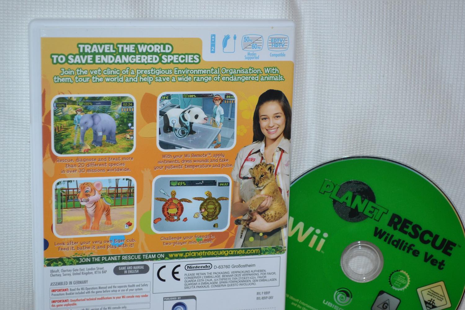 Planet Rescue: Wildlife Vet Wii (Utan manual) Nintendo Fint Skick