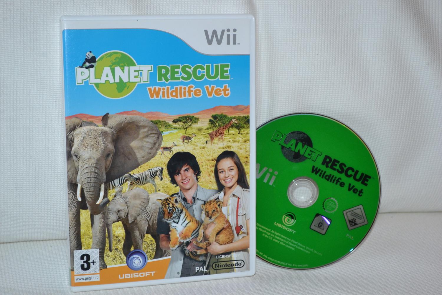 Planet Rescue: Wildlife Vet Wii (Utan manual) Nintendo Fint Skick
